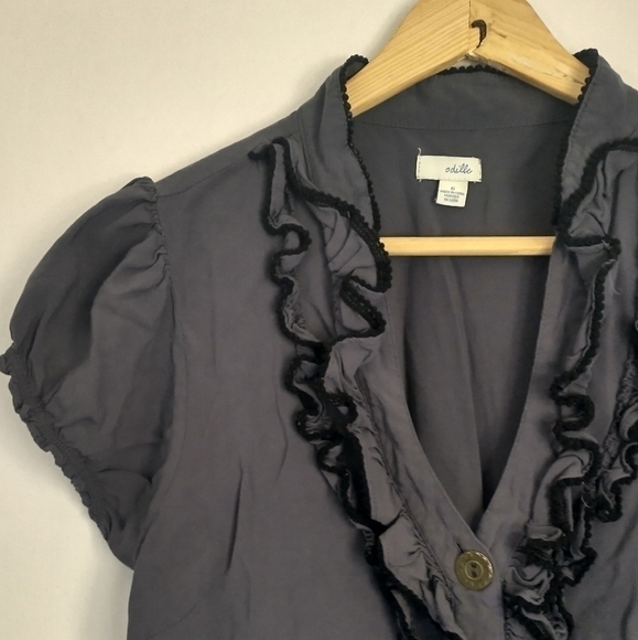 Anthropologie Puff Sleeve 90's Y2K Fairycore Cottagecore Blouse S - Picture 2 of 7